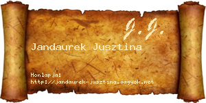 Jandaurek Jusztina névjegykártya
